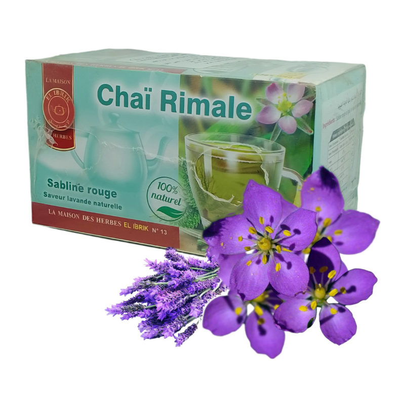 Tisane Thé Rimale (Sabline rouge, lavande) en Sachet d’Infusions 25 Sachets de 1.5g