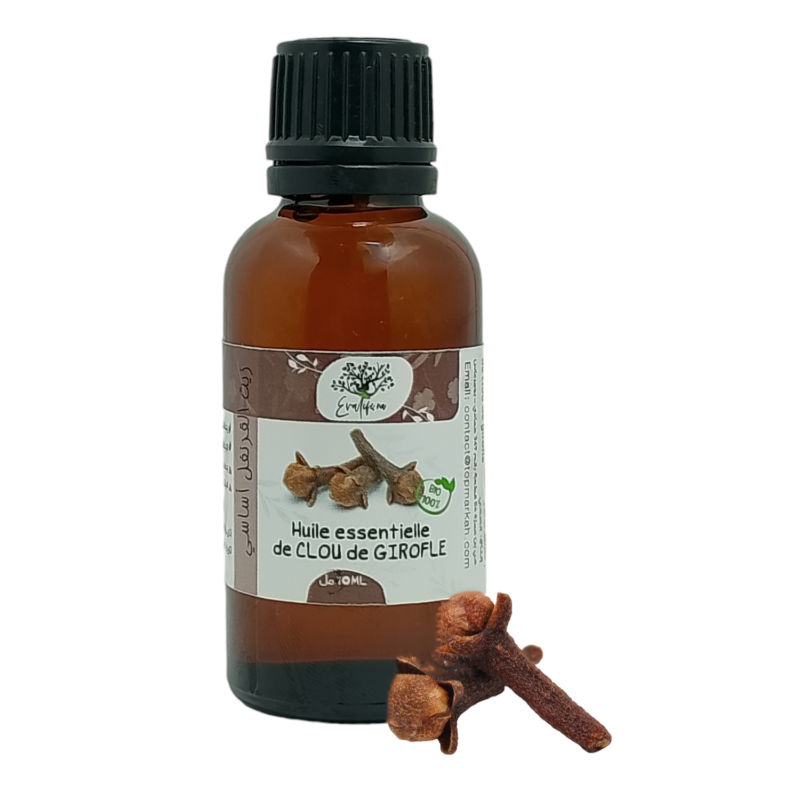 Huile Essentielle de Clou de Girofle Pure et 100% naturel Sans Additifs 30ml