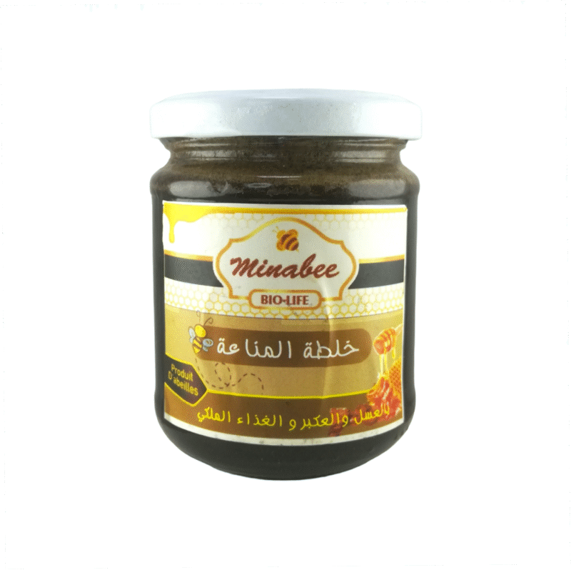 Préparation d’Immunité (Miel jujubier, propolis, Gelée royale, Pollen d’abeille) 100% Naturelle 250 Gr – Image 2