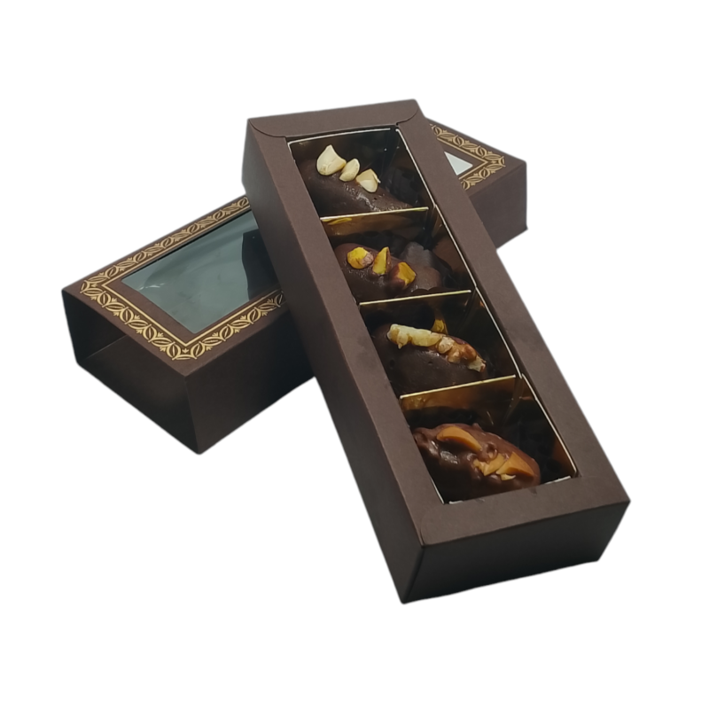 Coffret Datte Fourrée au Chocolat & Fruit Sec Naturel 100% 4 Pcs