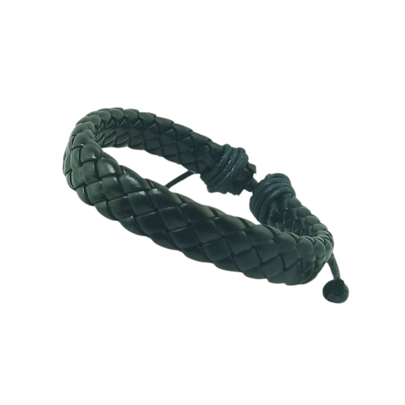 Bracelet en Cuir Artisanal du Sud Algérien – Fait Main, Motifs Berbères Authentiques, Cuir Naturel Tanné au Plantes
