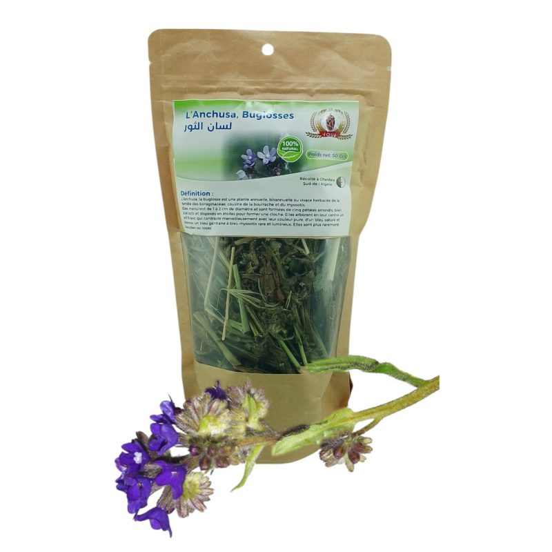 Tisane L’Anchusa, Buglosses Récolté au Sud de l'Algérie - Sèche Sac 50 Gr