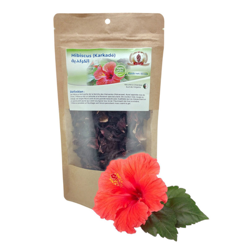 Tisane Hibiscus (Karkadé) Récolté au Sud de l'Algérie - Sèche Sac 50 Gr