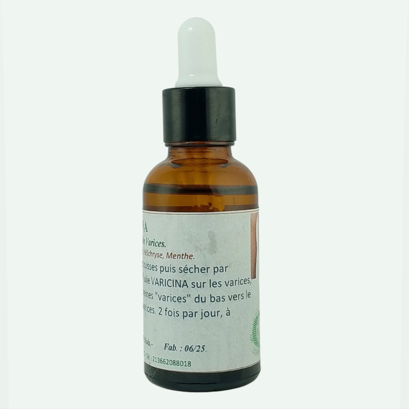 Préparation VARICINA  naturelle pour le traitement des varices : Huile d'Aloès, Cyprès, Hélichryse et Menthe Vraie – Image 3