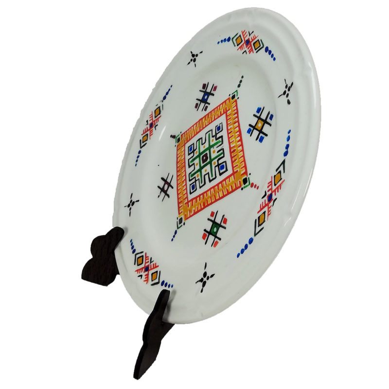 Assiette Décorative Ghardaïa : L'Éclat du Sahara pour Votre Intérieur - Authentique et Haute Finition – Image 3