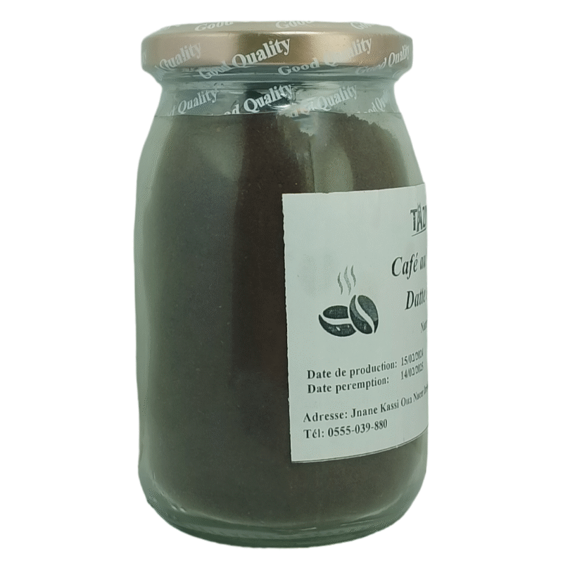 Café Noyaux de dattes 100% naturelles  sans additifs bocal de 200 gr – Image 4