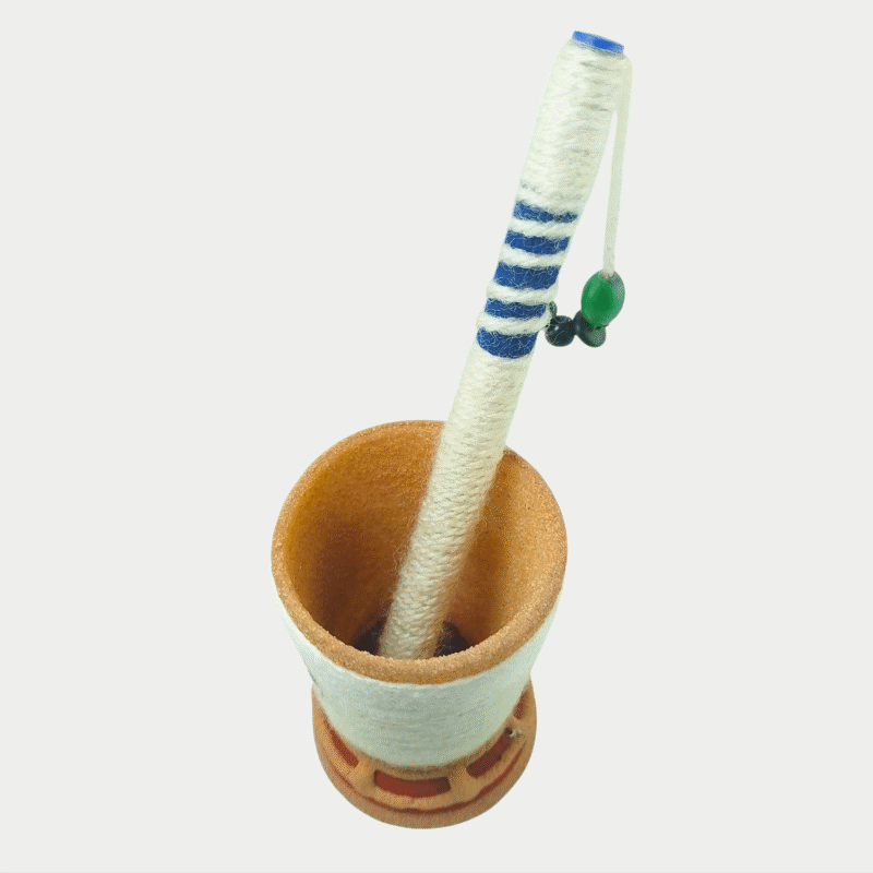 Porte-Stylo Artisanal en Argile de Ghardaïa : Authenticité Berbère et Savoir-faire Ancestral pour un Bureau Inspirant – Image 5