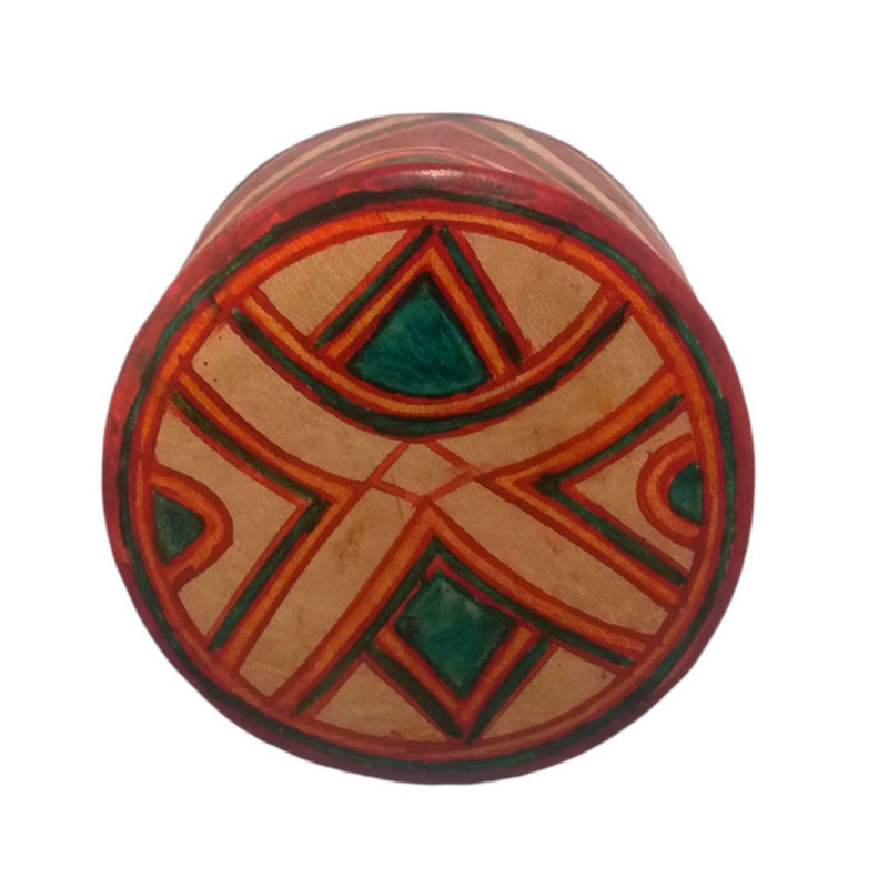 Boîte de Bijoux Cylindrique en Cuir Dessiné (r x h) 11 x 7 (cm) – Image 2