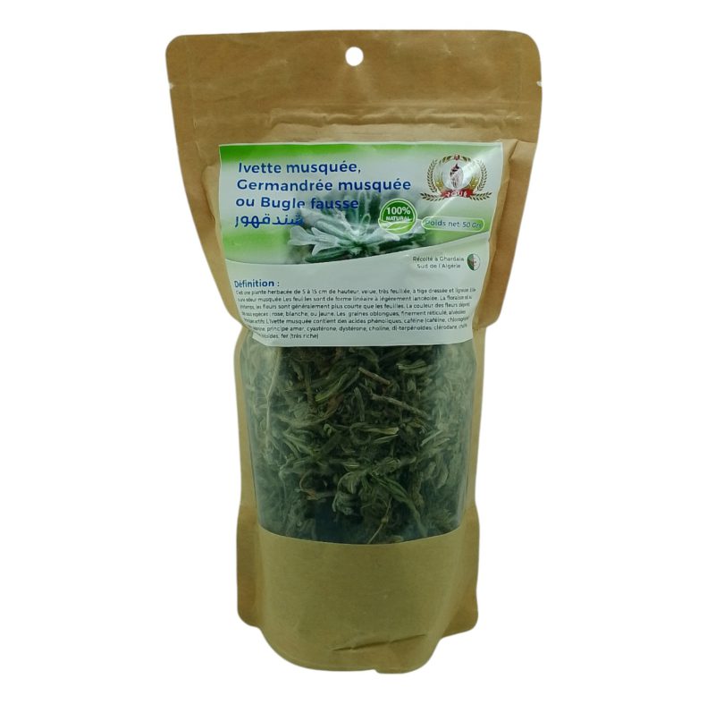 Tisane Ivette Musquée - Germandrée Musquée - Bugle Fausse - Récolté au Sud de l'Algérie - Sèche Sac 50 Gr – Image 2