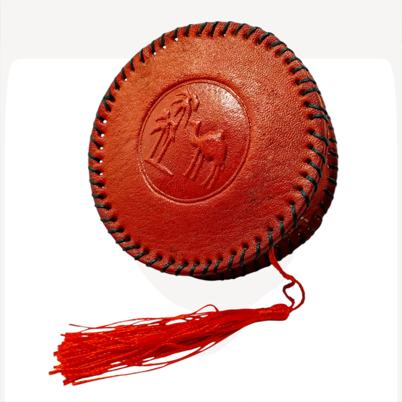Le Porte-monnaie Circulaire Traditionnel du Sud Algérien : Un Chef-d'œuvre de Cuir Artisan – Image 6