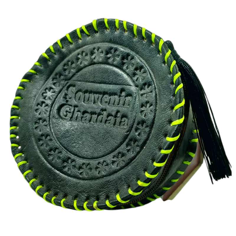 Le Porte-monnaie Circulaire Traditionnel du Sud Algérien : Un Chef-d'œuvre de Cuir Artisan – Image 7