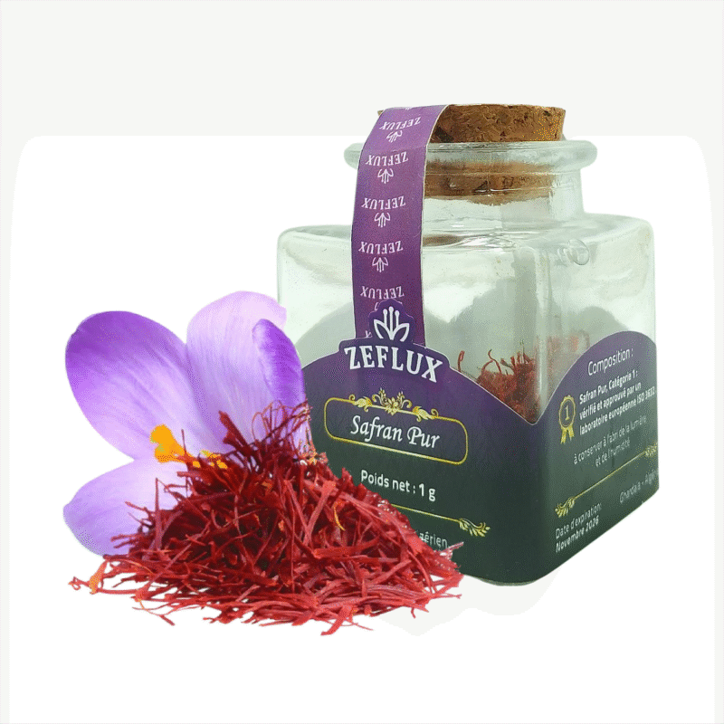 Premium Safran en Filaments (Pistils) Local & 100% naturel Certifié Grade (A) 1 Gr