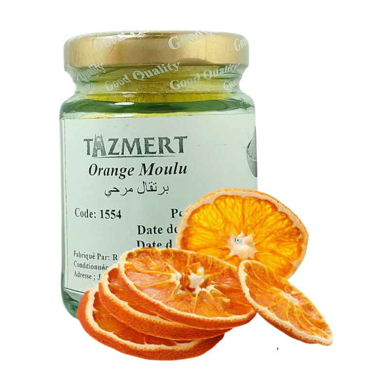Poudre d’Orange séché naturelle et sans aucun additifs pot de 50 Gr