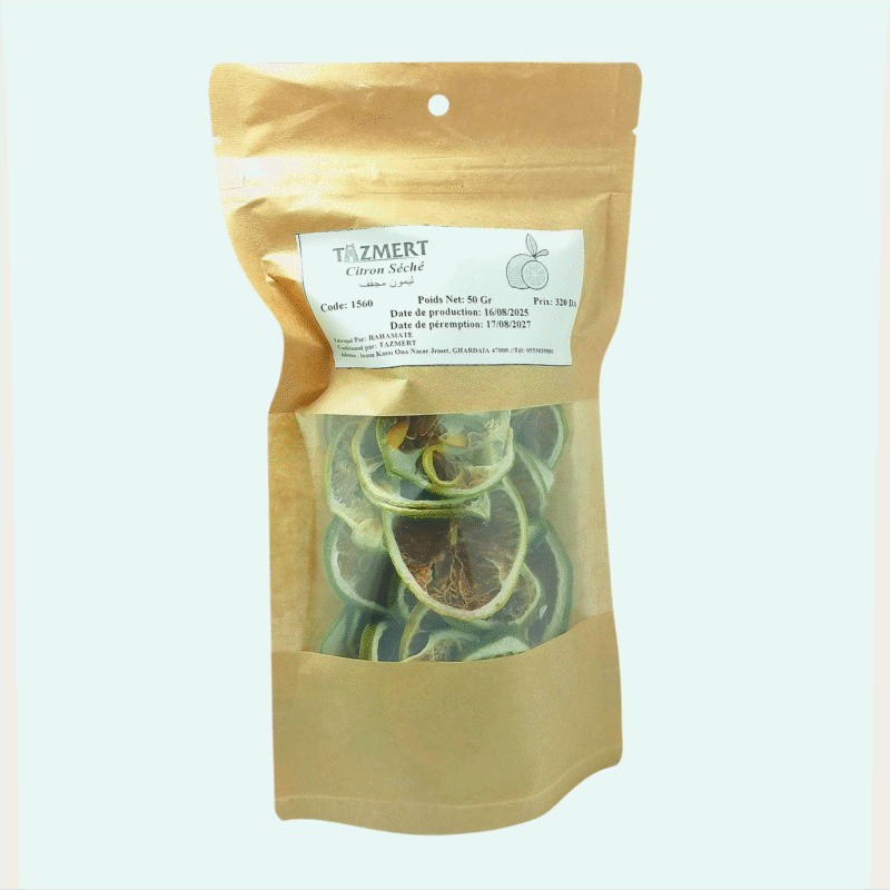 Rondelles de Citron Séché : L'éclat d'agrumes, capturé pour l'éternité Sac de 50 Gr – Image 2