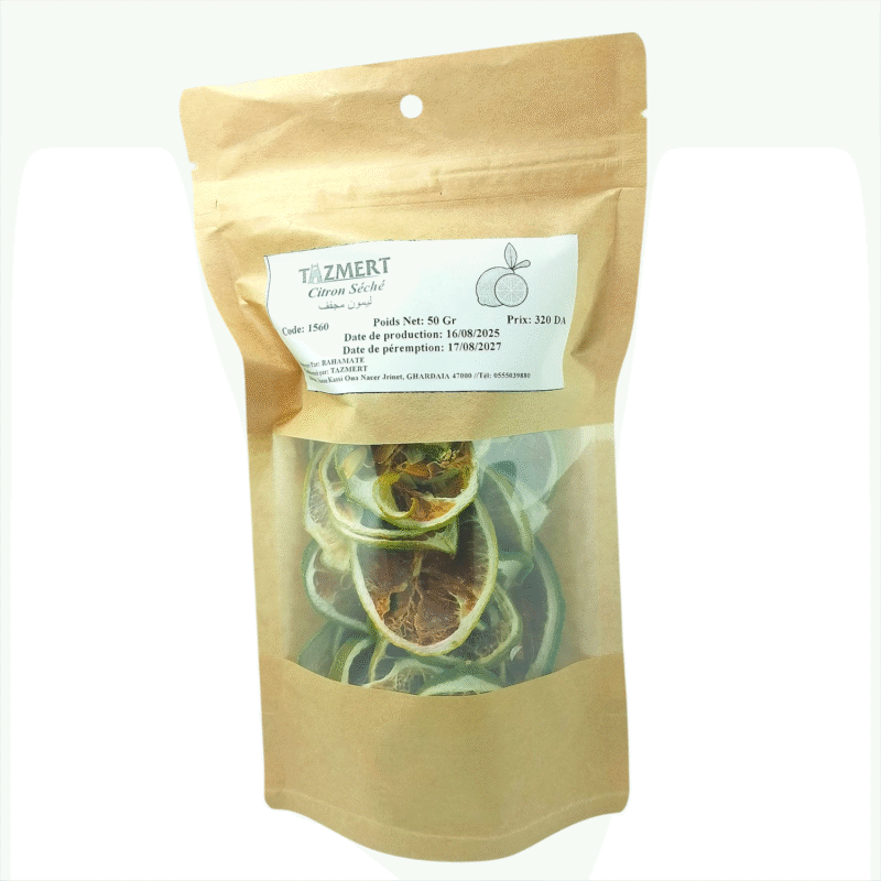 Rondelles de Citron Séché : L'éclat d'agrumes, capturé pour l'éternité Sac de 50 Gr – Image 3