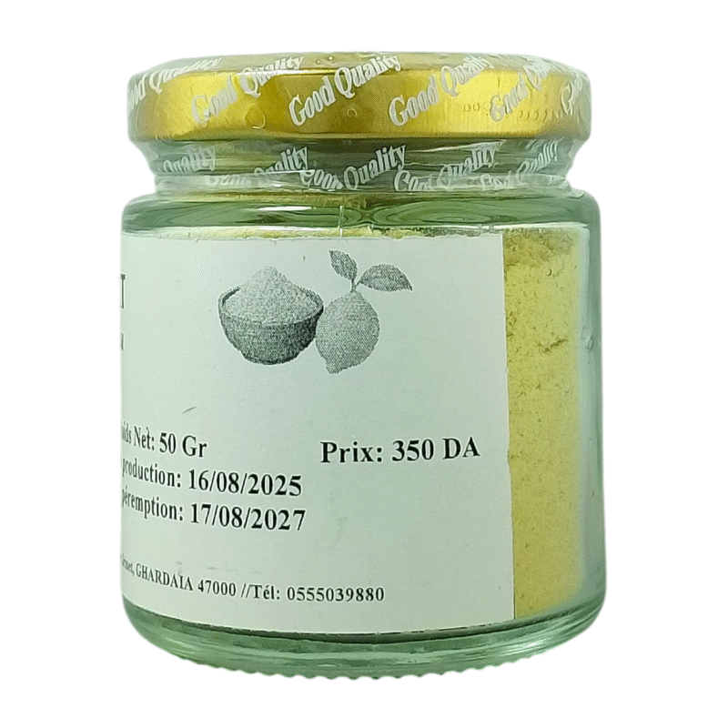 Poudre de Citron séché naturelle sans aucun additif pot de 50 Gr – Image 4