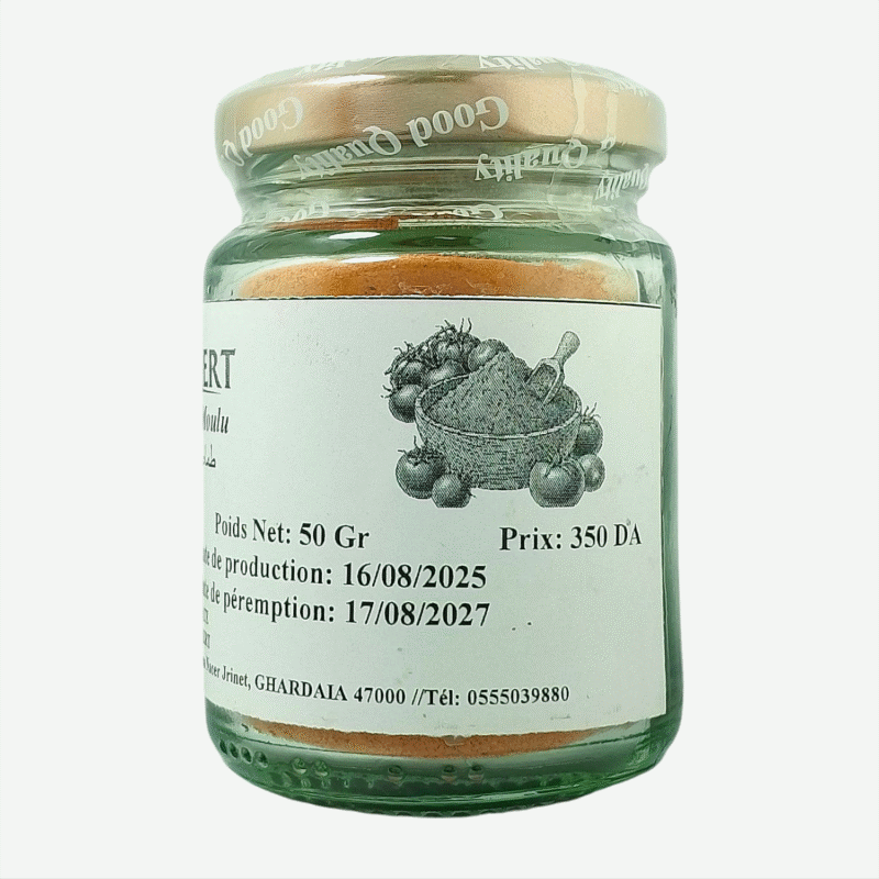 Poudre de tomate séché - un concentré de saveur et de couleur - naturelle et sans aucun additifs pot de 50 Gr – Image 3